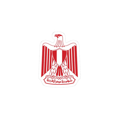 Flag of Egypt Coat of arms Red color (Egypt) (Coat of Arms) STICKER Vinyl Kiss-Cut Decal 3 Inch White - The Sticker Space