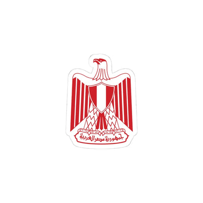 Flag of Egypt Coat of arms Red color (Egypt) (Coat of Arms) STICKER Vinyl Kiss-Cut Decal 4 Inch White - The Sticker Space