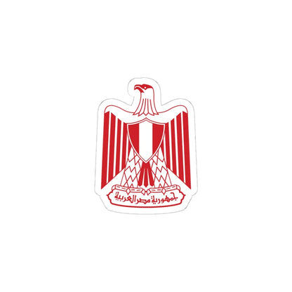 Flag of Egypt Coat of arms Red color (Egypt) (Coat of Arms) STICKER Vinyl Kiss-Cut Decal 6 Inch White - The Sticker Space