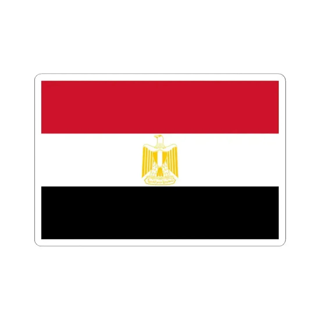 Flag of Egypt Coat of arms variant (Egypt) STICKER Vinyl Kiss-Cut Decal 2 Inch White - The Sticker Space