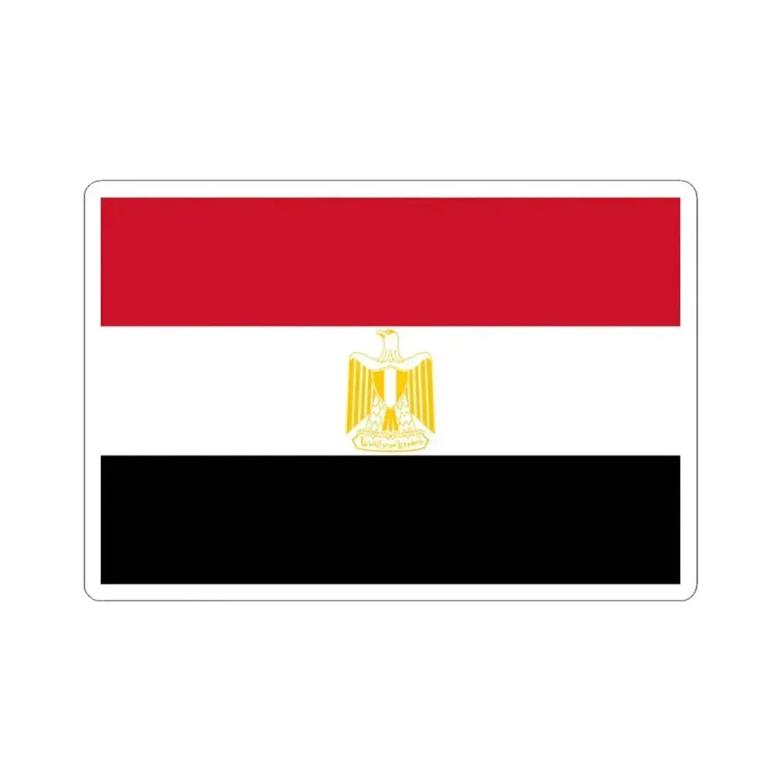 Flag of Egypt Coat of arms variant (Egypt) STICKER Vinyl Kiss-Cut Decal 3 Inch White - The Sticker Space