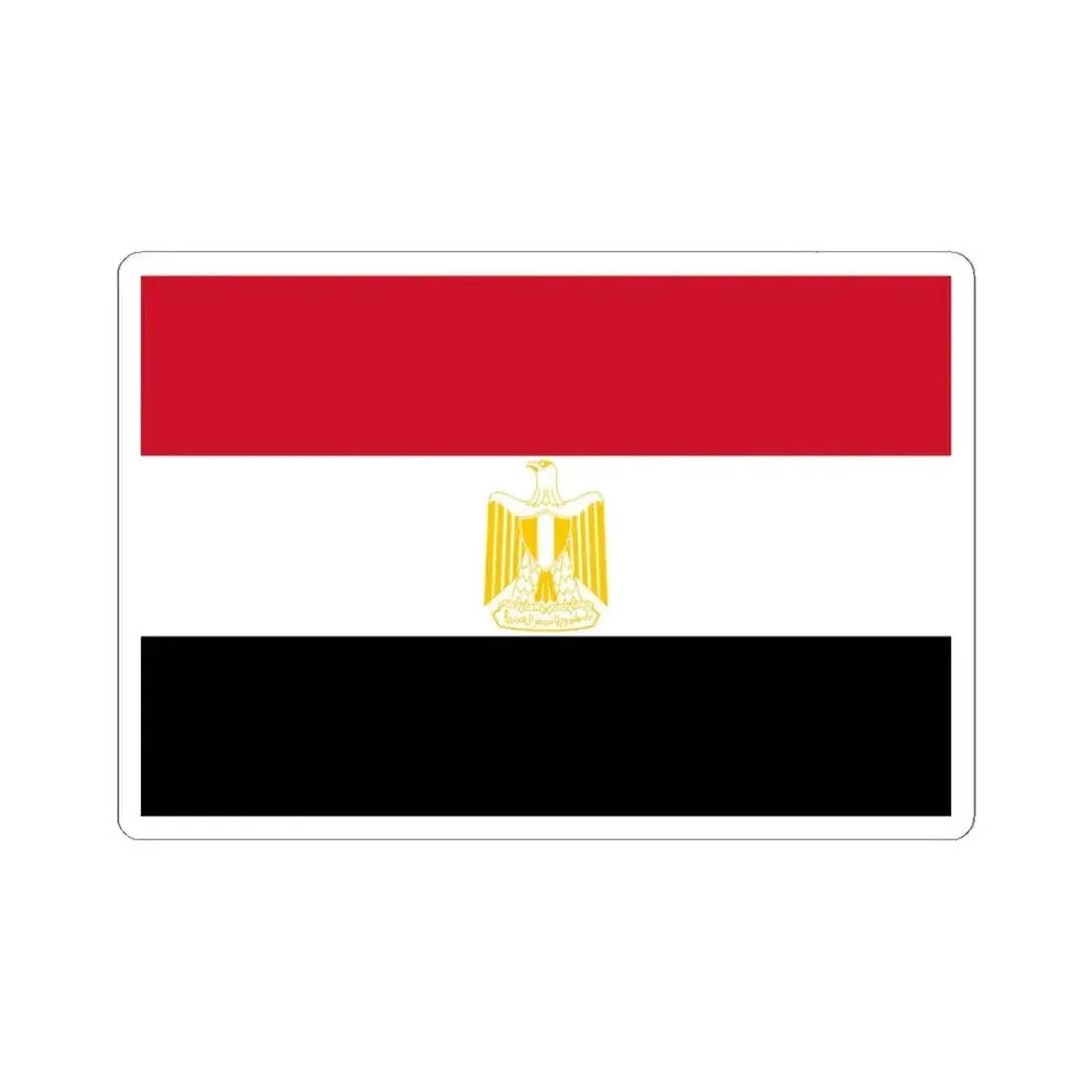 Flag of Egypt Coat of arms variant (Egypt) STICKER Vinyl Kiss-Cut Decal 6 Inch White - The Sticker Space