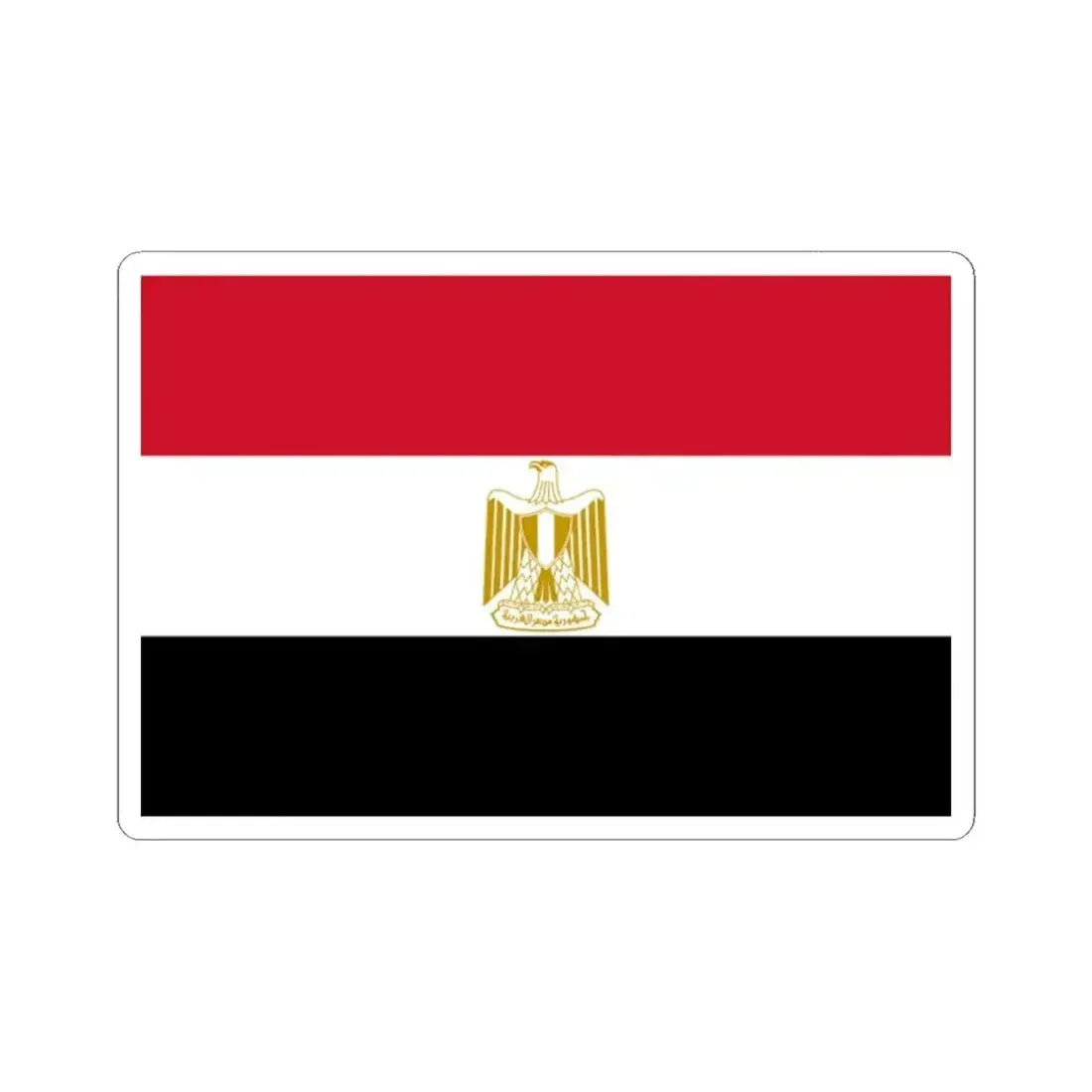 Flag of Egypt (Egypt) STICKER Vinyl Kiss-Cut Decal 2 Inch White - The Sticker Space