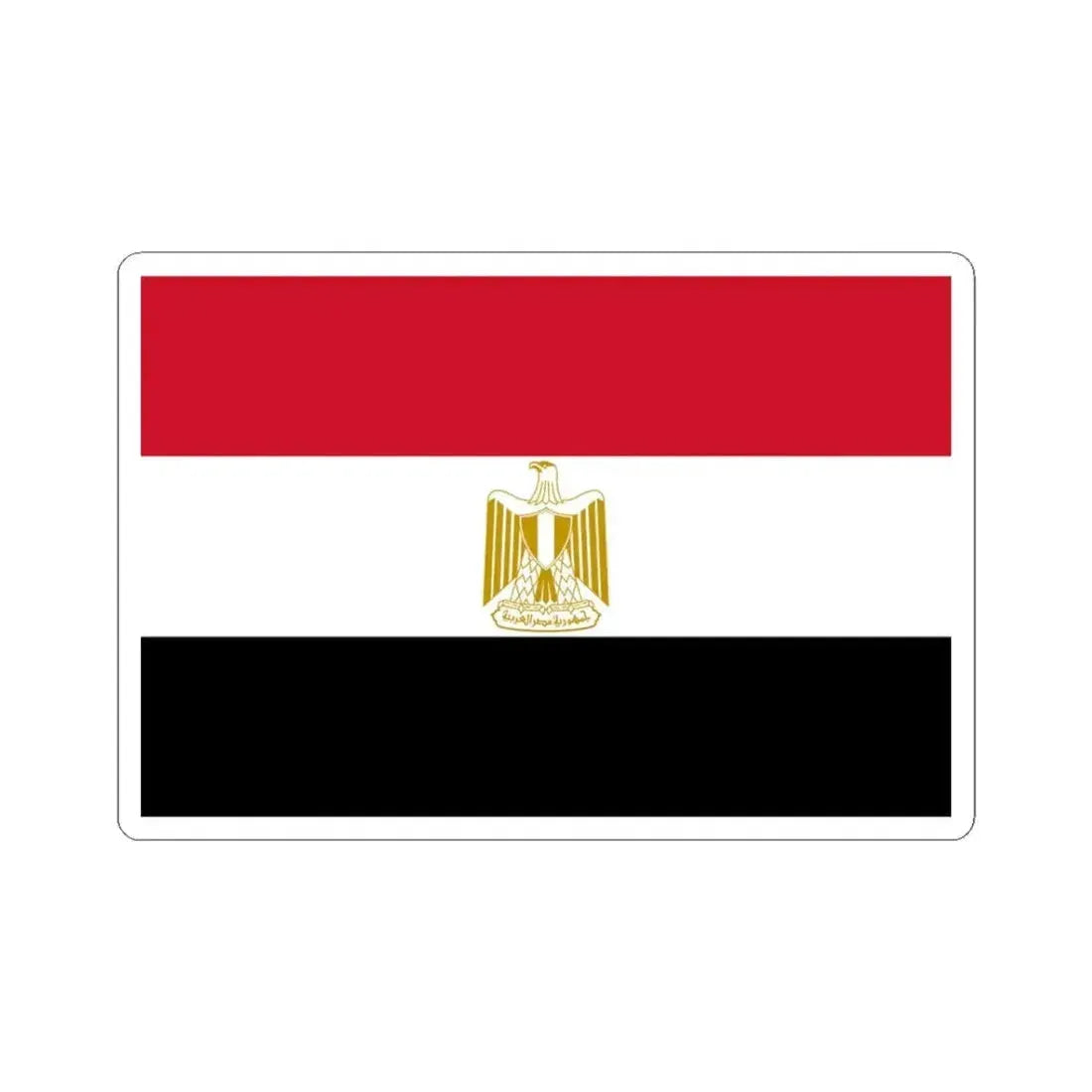 Flag of Egypt (Egypt) STICKER Vinyl Kiss-Cut Decal 3 Inch White - The Sticker Space