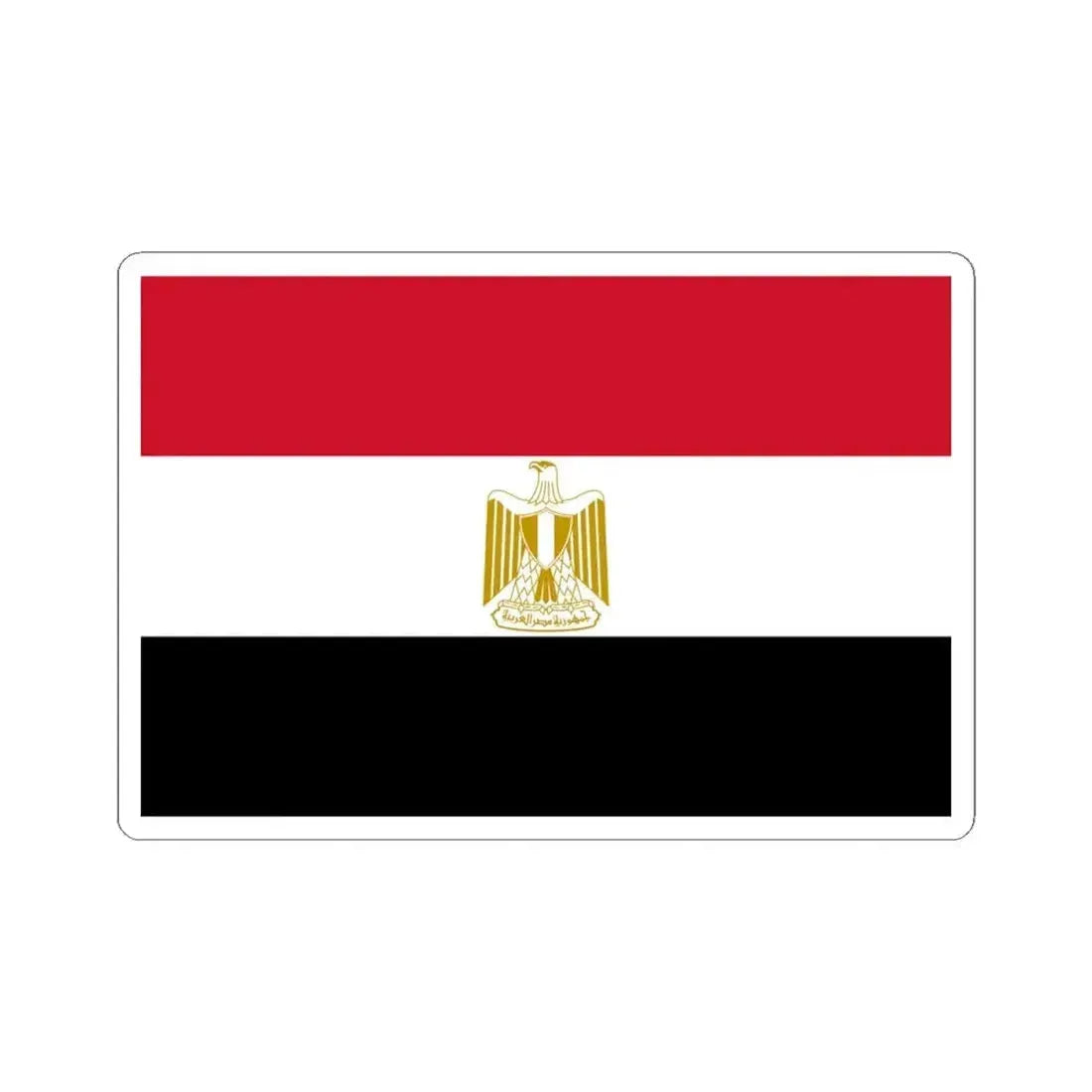 Flag of Egypt (Egypt) STICKER Vinyl Kiss-Cut Decal 4 Inch White - The Sticker Space