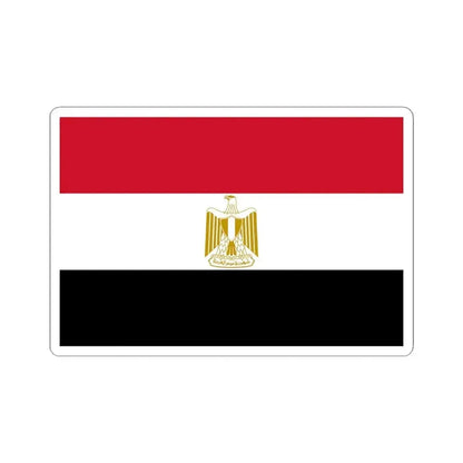 Flag of Egypt (Egypt) STICKER Vinyl Kiss-Cut Decal 4 Inch White - The Sticker Space