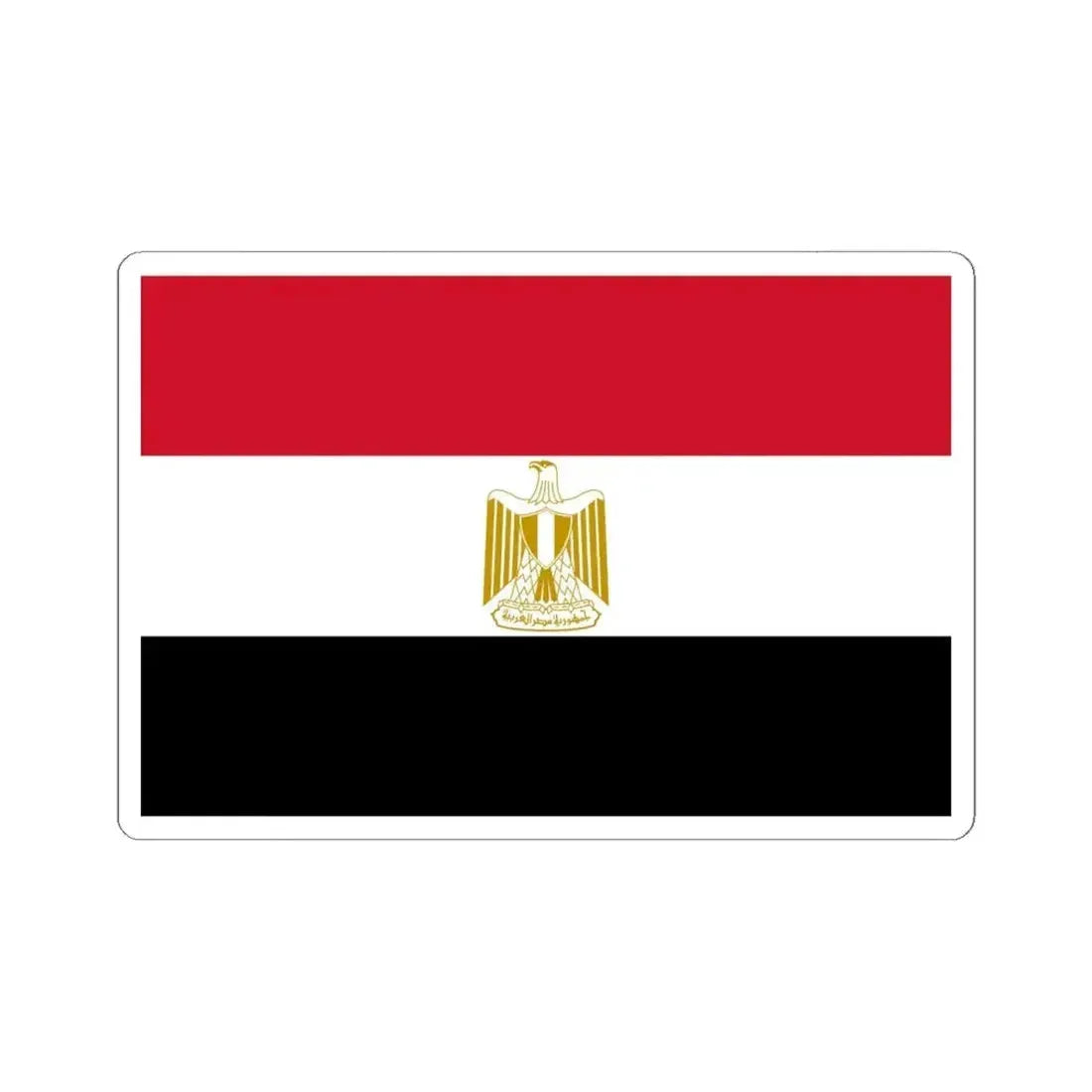 Flag of Egypt (Egypt) STICKER Vinyl Kiss-Cut Decal 6 Inch White - The Sticker Space