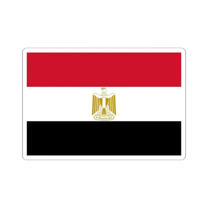 Flag of Egypt (Egypt) STICKER Vinyl Kiss-Cut Decal 6 Inch White - The Sticker Space
