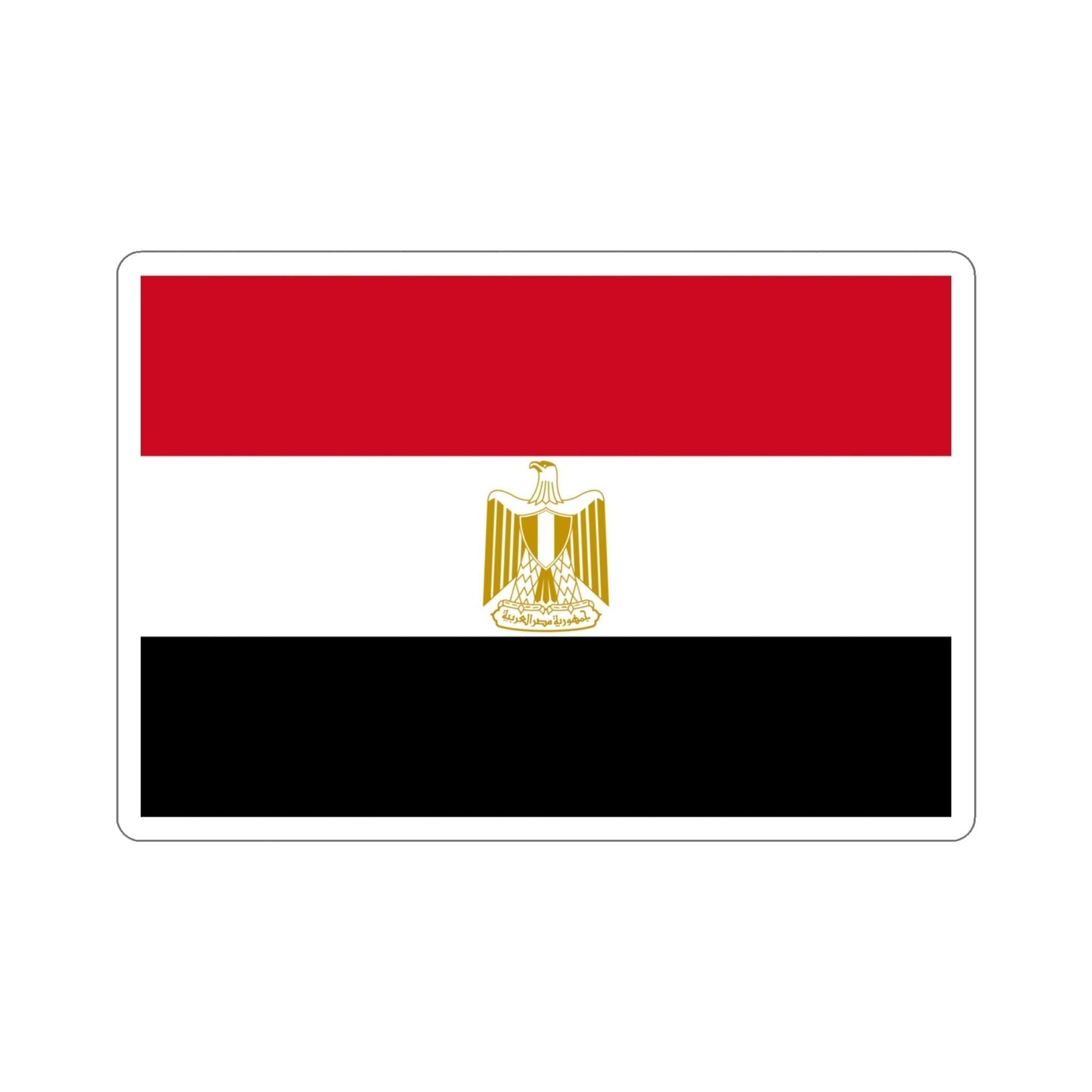 Flag of Egypt STICKER Vinyl Die-Cut Decal-4 Inch-The Sticker Space