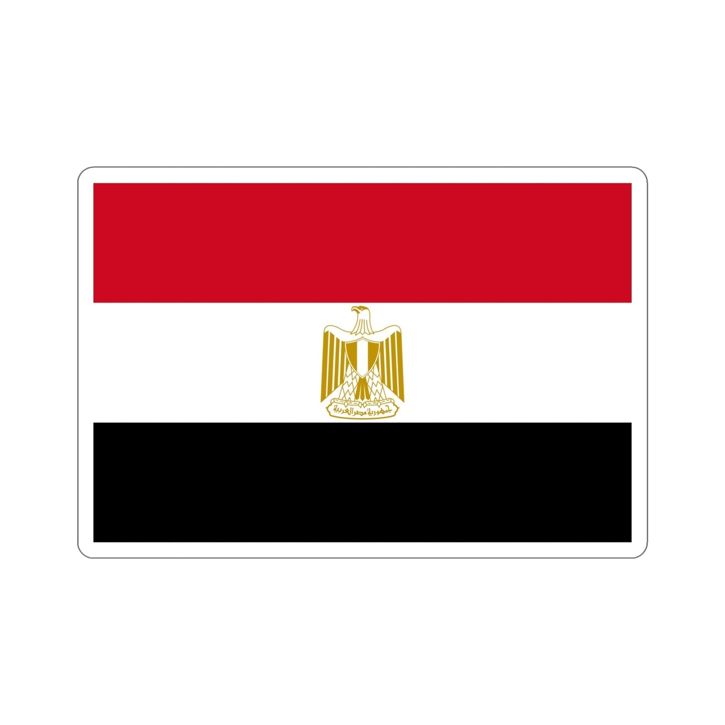 Flag of Egypt STICKER Vinyl Die-Cut Decal-6 Inch-The Sticker Space