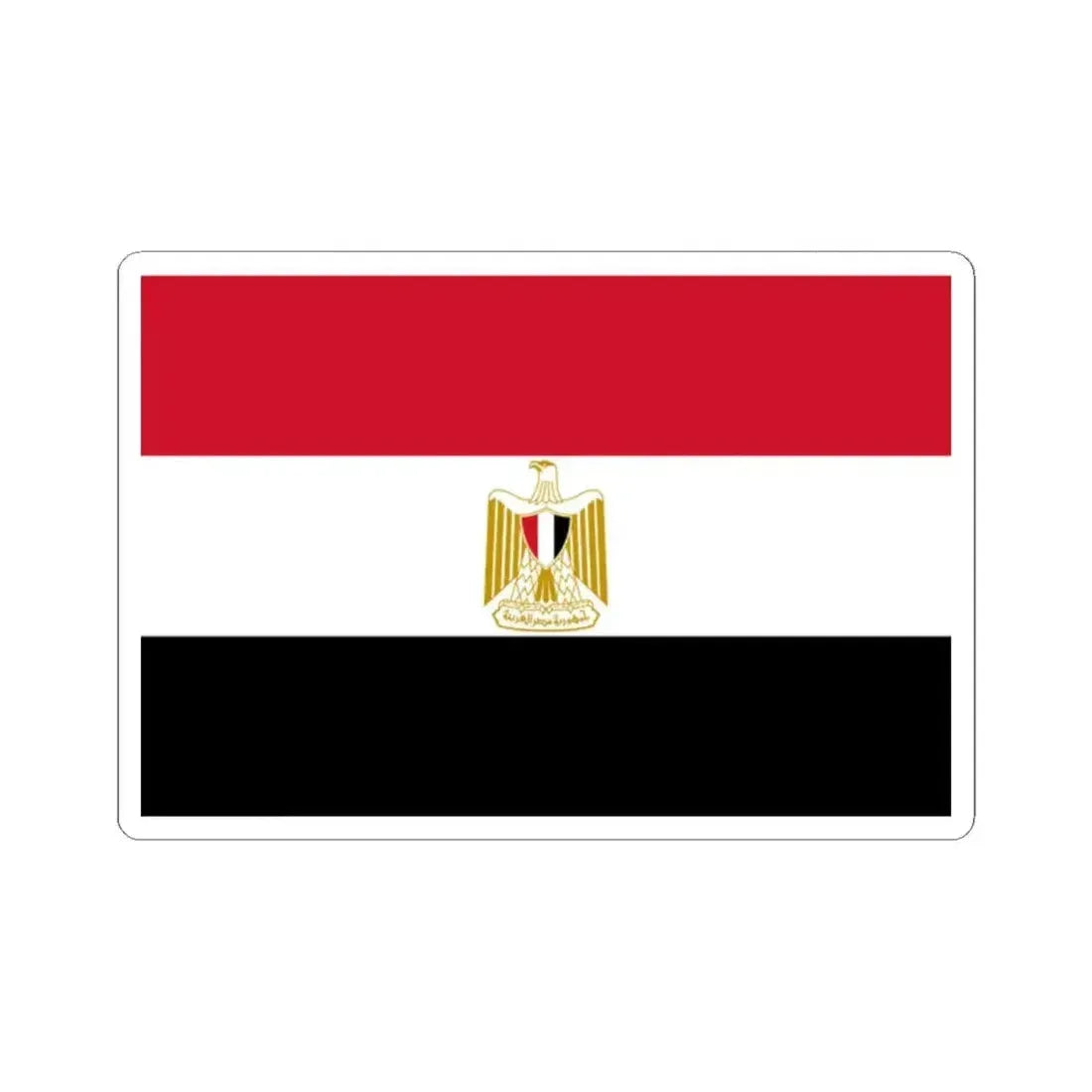 Flag of Egypt variant (Egypt) STICKER Vinyl Kiss-Cut Decal 2 Inch White - The Sticker Space