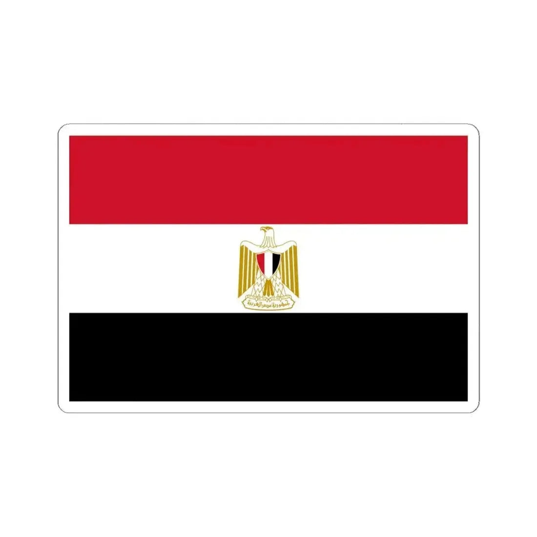 Flag of Egypt variant (Egypt) STICKER Vinyl Kiss-Cut Decal 6 Inch White - The Sticker Space