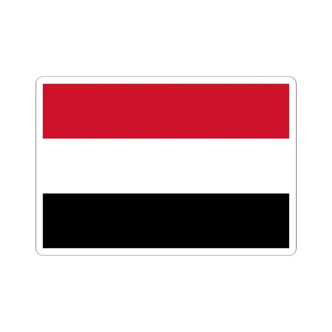 Flag of Egypt without eagle (Egypt) STICKER Vinyl Kiss-Cut Decal 2 Inch White - The Sticker Space