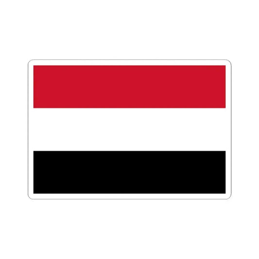 Flag of Egypt without eagle (Egypt) STICKER Vinyl Kiss-Cut Decal 2 Inch White - The Sticker Space