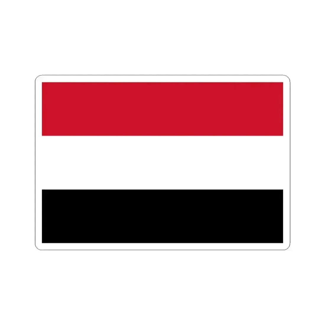 Flag of Egypt without eagle (Egypt) STICKER Vinyl Kiss-Cut Decal 3 Inch White - The Sticker Space