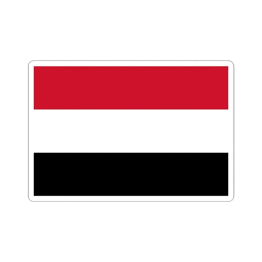 Flag of Egypt without eagle (Egypt) STICKER Vinyl Kiss-Cut Decal 4 Inch White - The Sticker Space