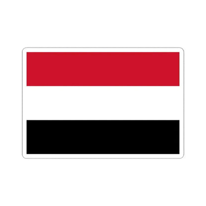 Flag of Egypt without eagle (Egypt) STICKER Vinyl Kiss-Cut Decal 4 Inch White - The Sticker Space