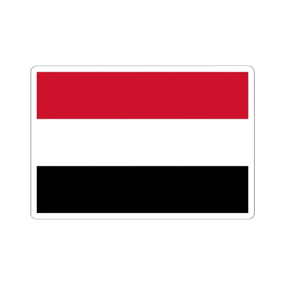 Flag of Egypt without eagle (Egypt) STICKER Vinyl Kiss-Cut Decal 6 Inch White - The Sticker Space