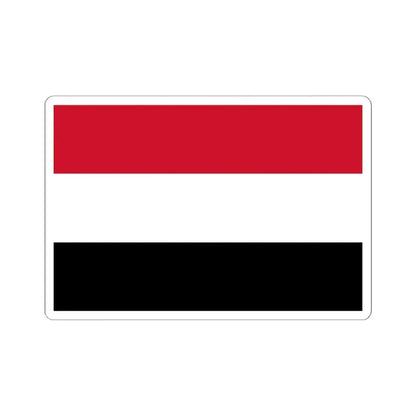 Flag of Egypt without eagle (Egypt) STICKER Vinyl Kiss-Cut Decal 6 Inch White - The Sticker Space