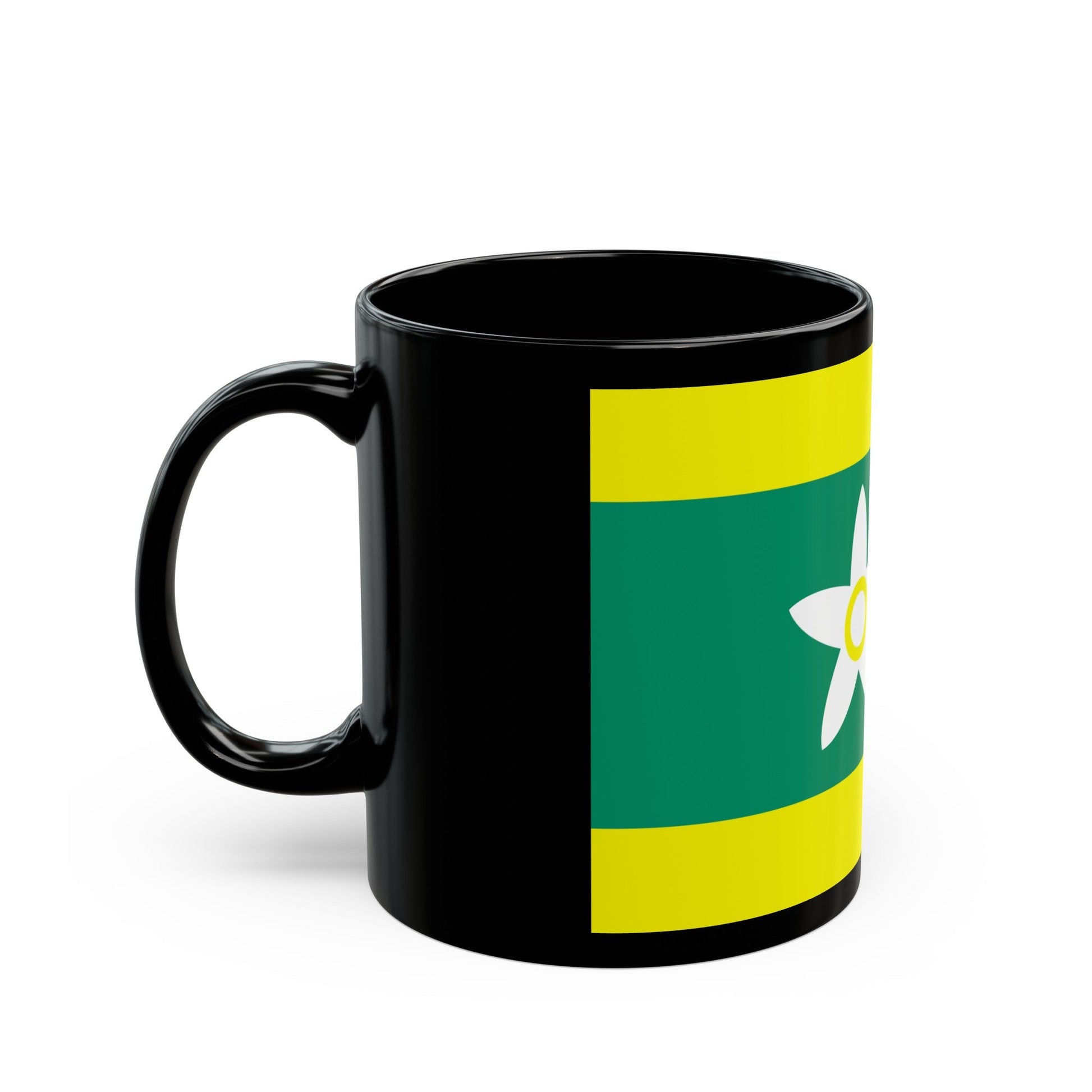 Flag of Ehime Prefecture Japan - Black Coffee Mug-The Sticker Space