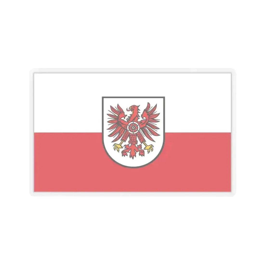 Flag of Eichsfeld Germany - STICKER Vinyl Kiss-Cut Decal 3 Inch Transparent - The Sticker Space