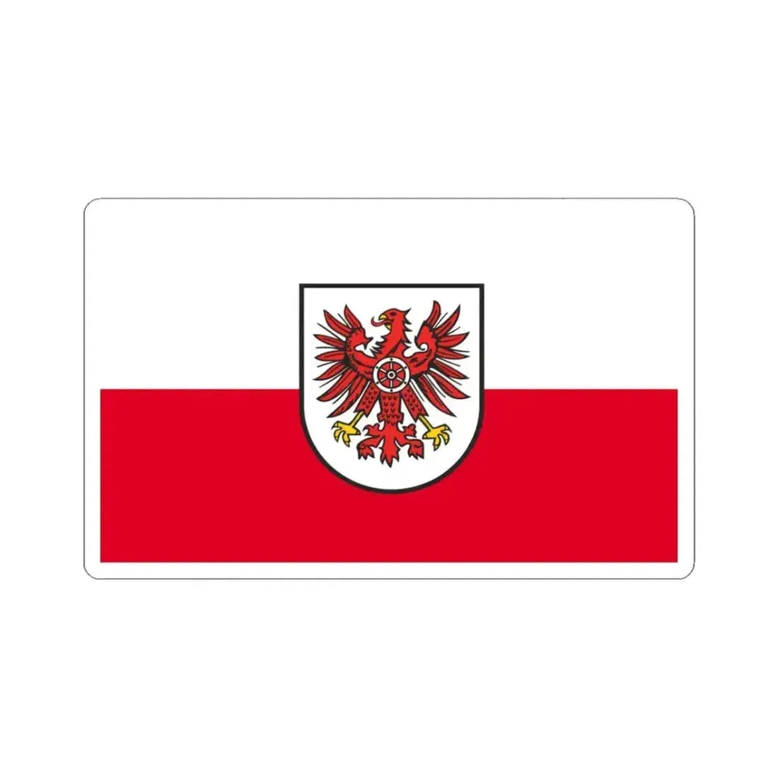 Flag of Eichsfeld Germany - STICKER Vinyl Kiss-Cut Decal 3 Inch White - The Sticker Space