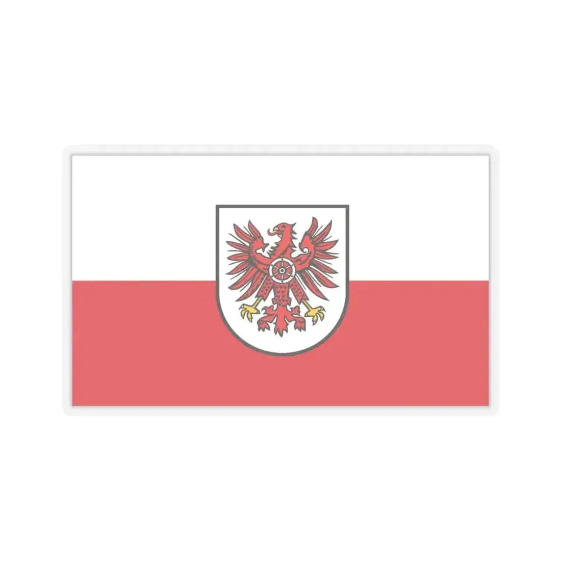 Flag of Eichsfeld Germany - STICKER Vinyl Kiss-Cut Decal 4 Inch Transparent - The Sticker Space