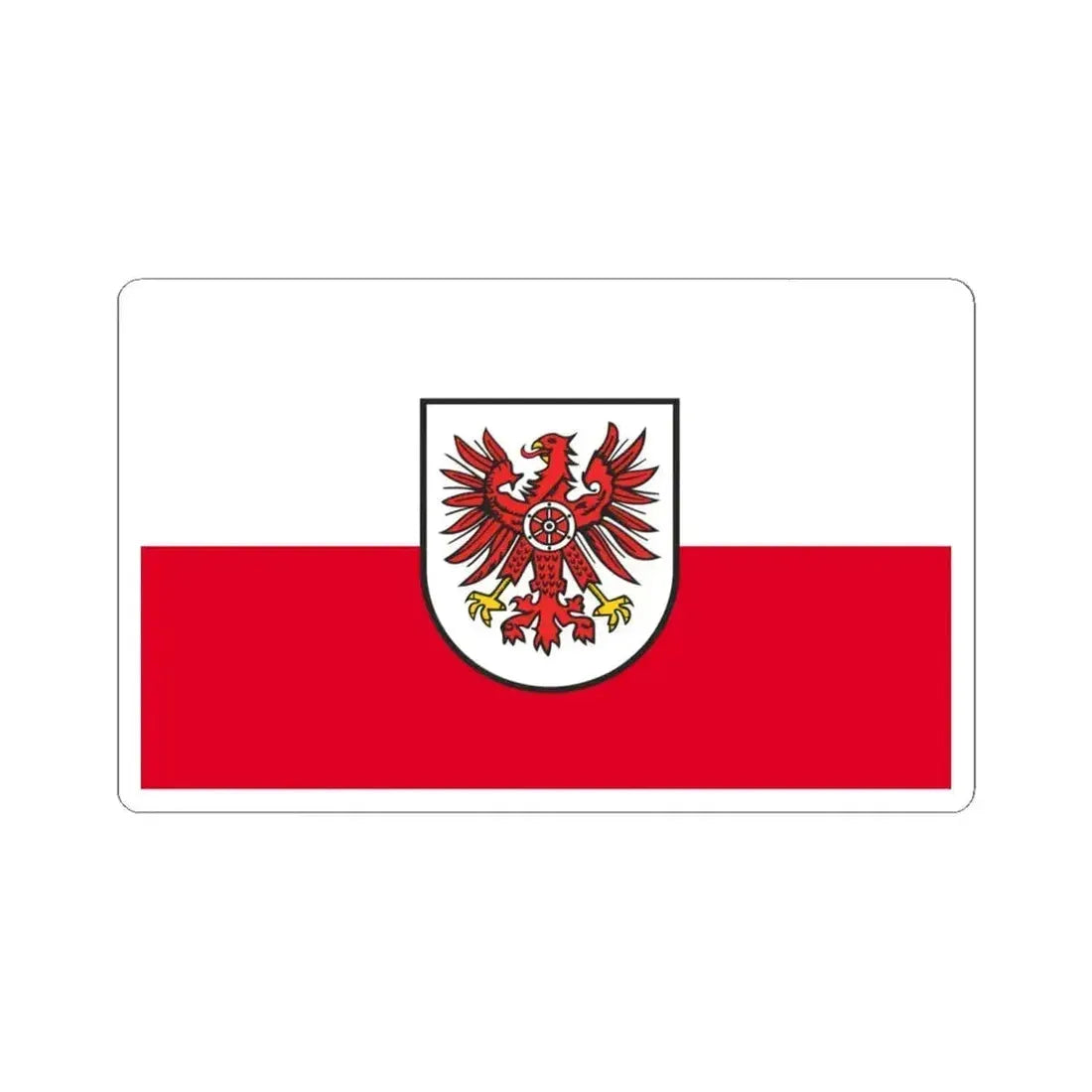 Flag of Eichsfeld Germany - STICKER Vinyl Kiss-Cut Decal 6 Inch White - The Sticker Space