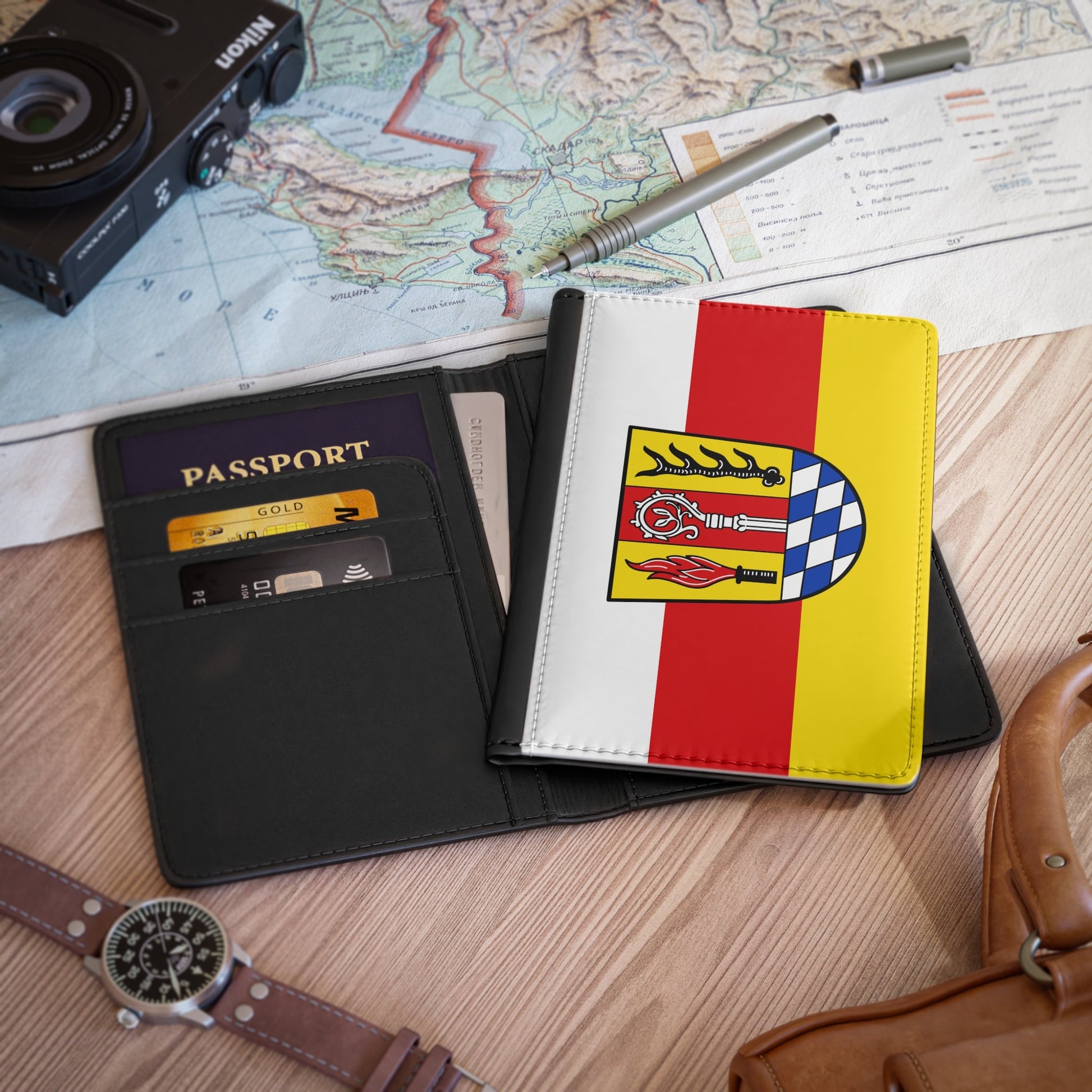 Flag of Eichstätt Germany - Passport Holder-3.9" x 5.8"-The Sticker Space