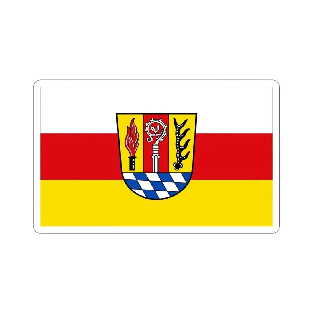 Flag of Eichstätt Germany STICKER Vinyl Die-Cut Decal 4 Inch - The Sticker Space