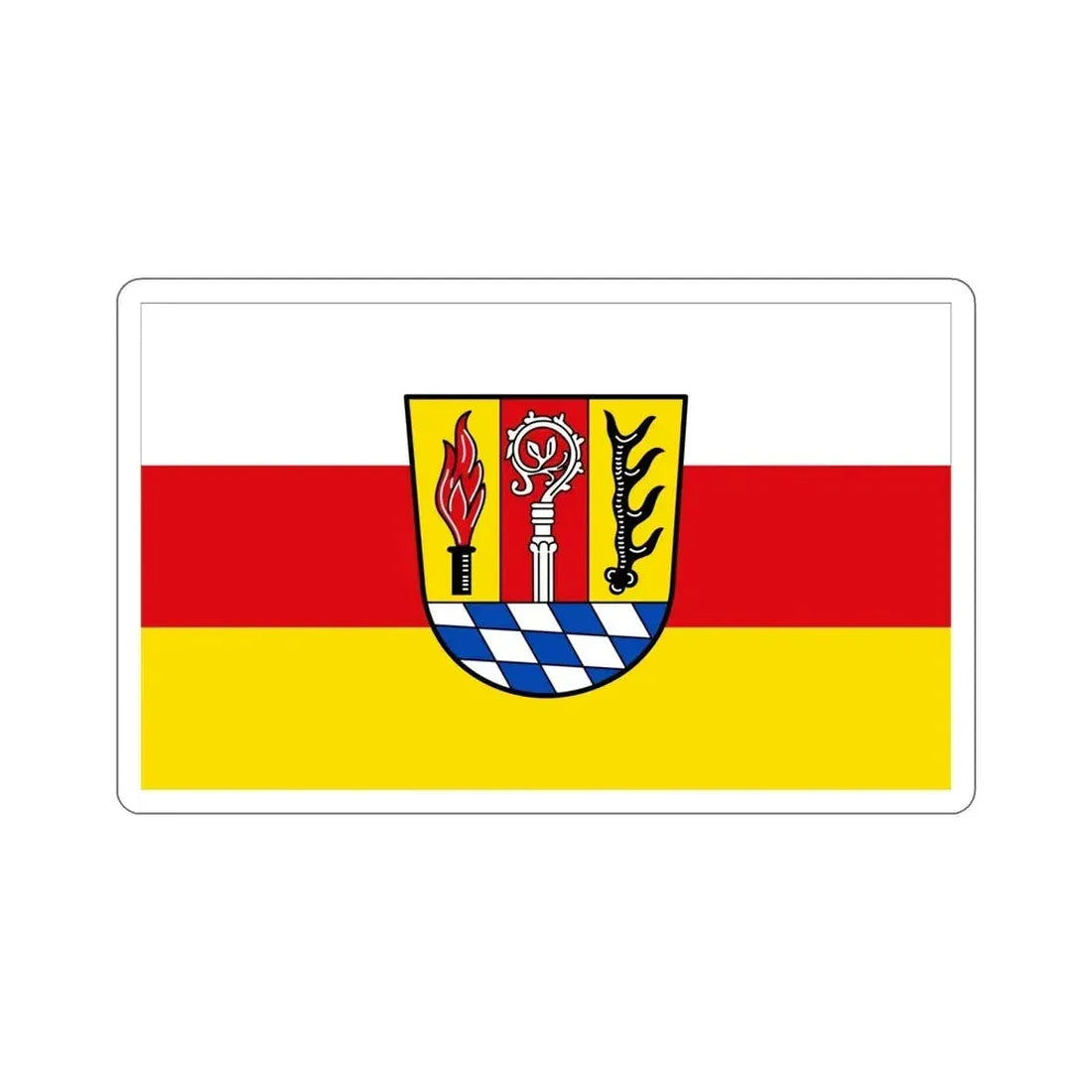 Flag of Eichstätt Germany STICKER Vinyl Die-Cut Decal 5 Inch - The Sticker Space