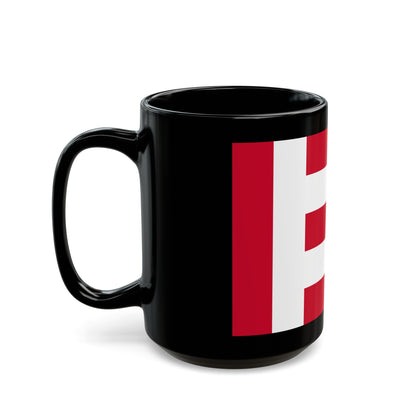 Flag of Eindhoven the largest city of the province of North Brabant Netherlands - Black Coffee Mug-The Sticker Space