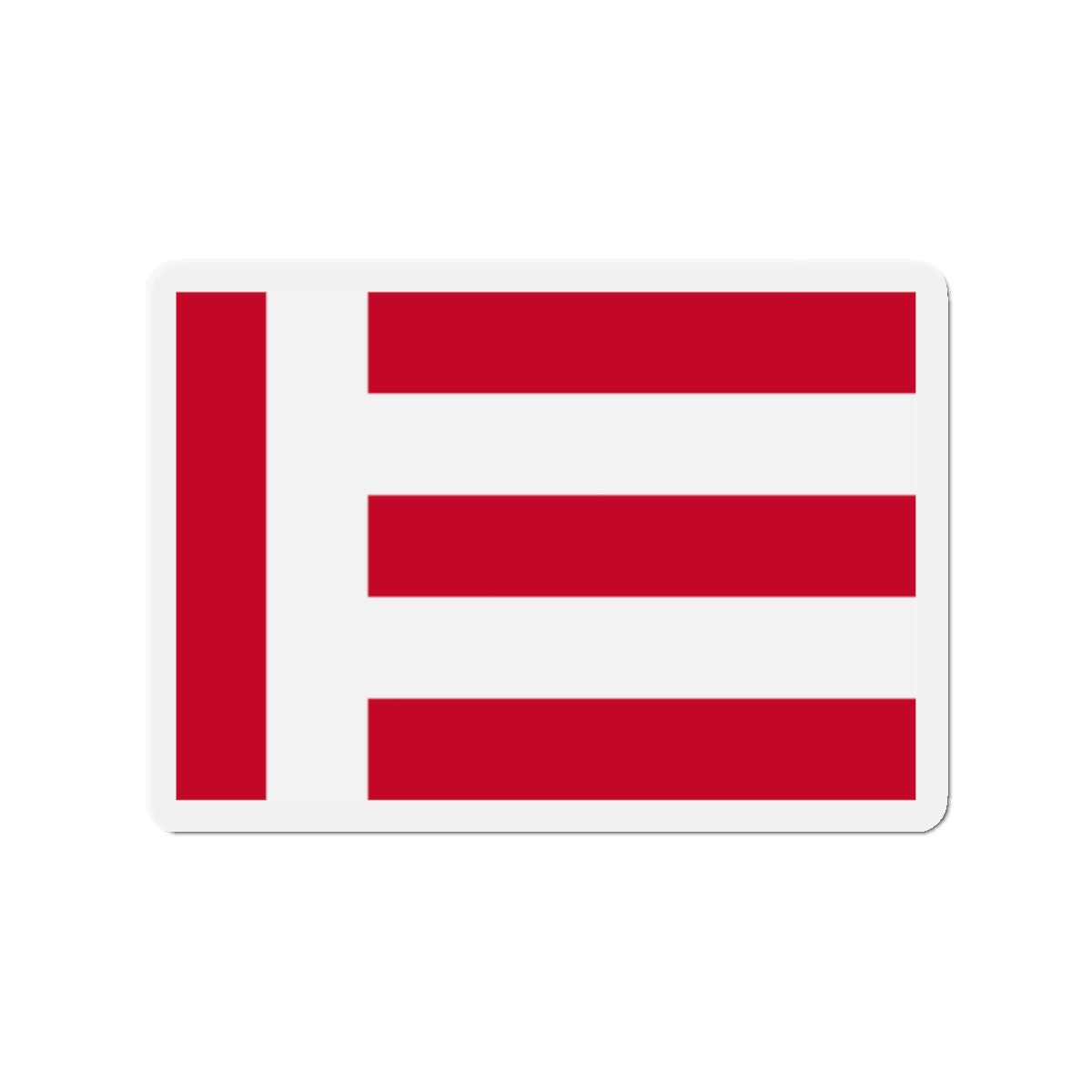 Flag of Eindhoven the largest city of the province of North Brabant Netherlands - Die-Cut Magnet-2" x 2"-The Sticker Space