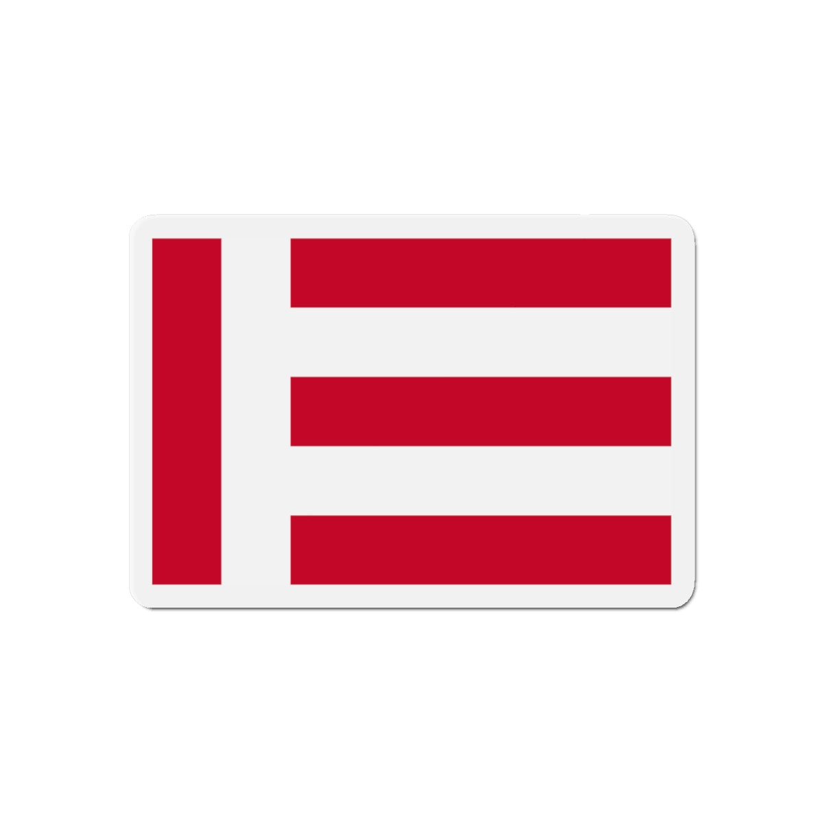 Flag of Eindhoven the largest city of the province of North Brabant Netherlands - Die-Cut Magnet-6 × 6"-The Sticker Space