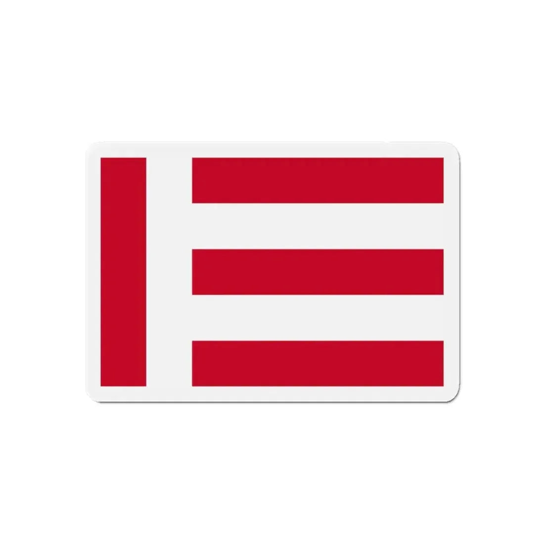 Flag of Eindhoven the largest city of the province of North Brabant Netherlands - Refrigerator Magnet 6 Inch - The Sticker Space
