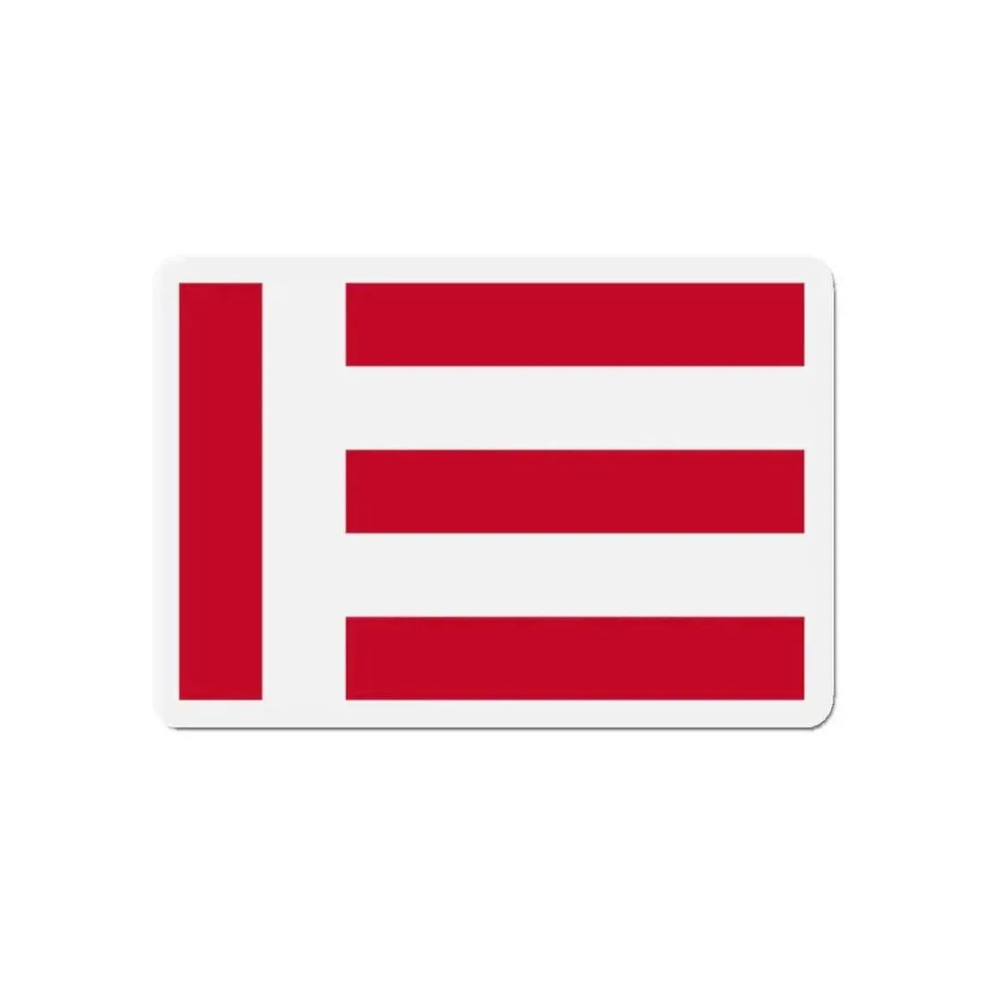 Flag of Eindhoven the largest city of the province of North Brabant Netherlands - Refrigerator Magnet - The Sticker Space