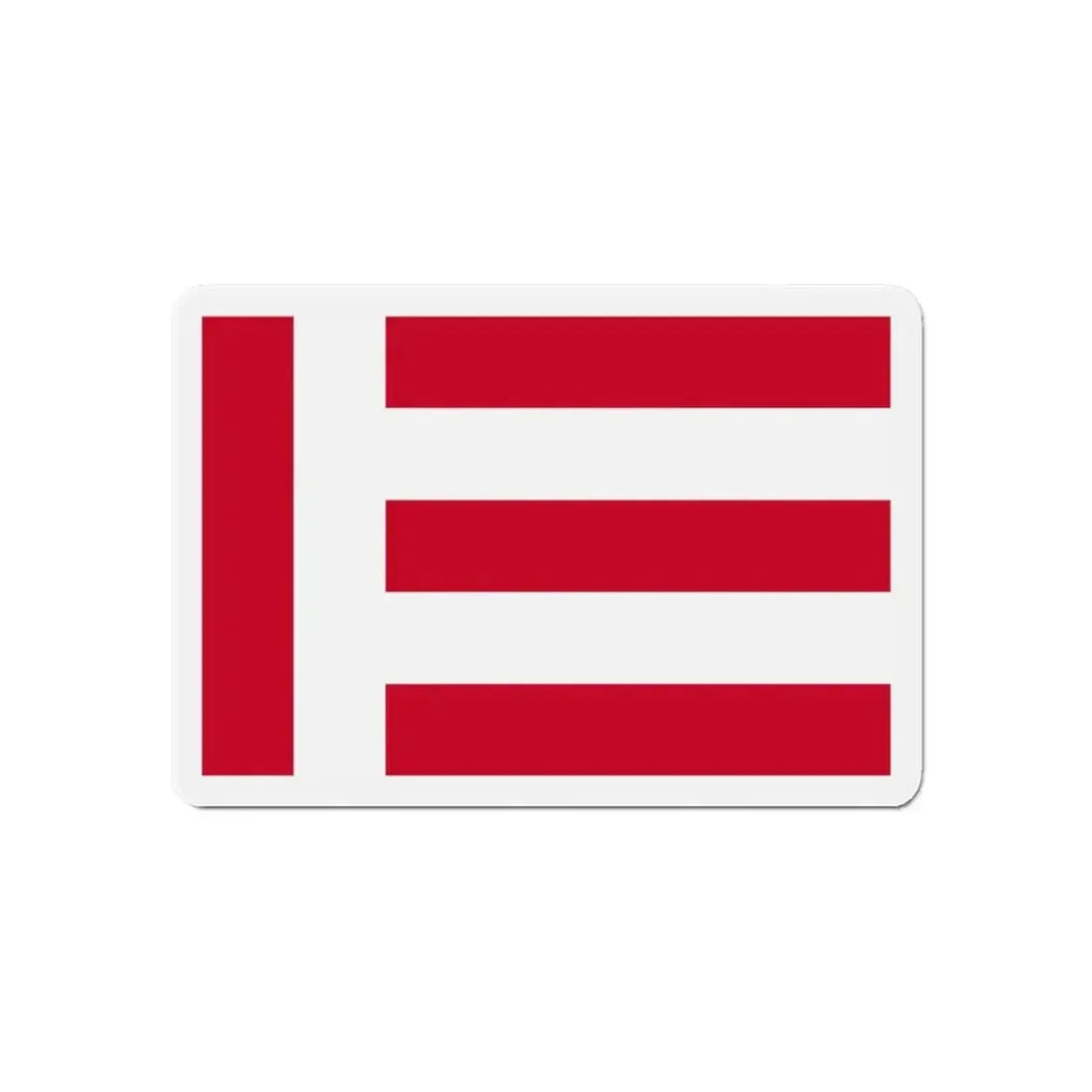 Flag of Eindhoven the largest city of the province of North Brabant Netherlands - Refrigerator Magnet - The Sticker Space