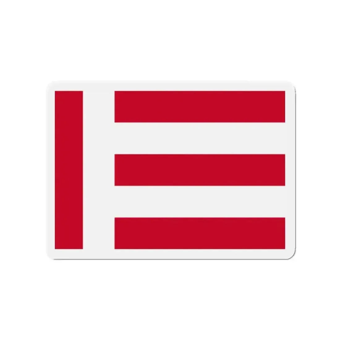 Flag of Eindhoven the largest city of the province of North Brabant Netherlands - Refrigerator Magnet - The Sticker Space