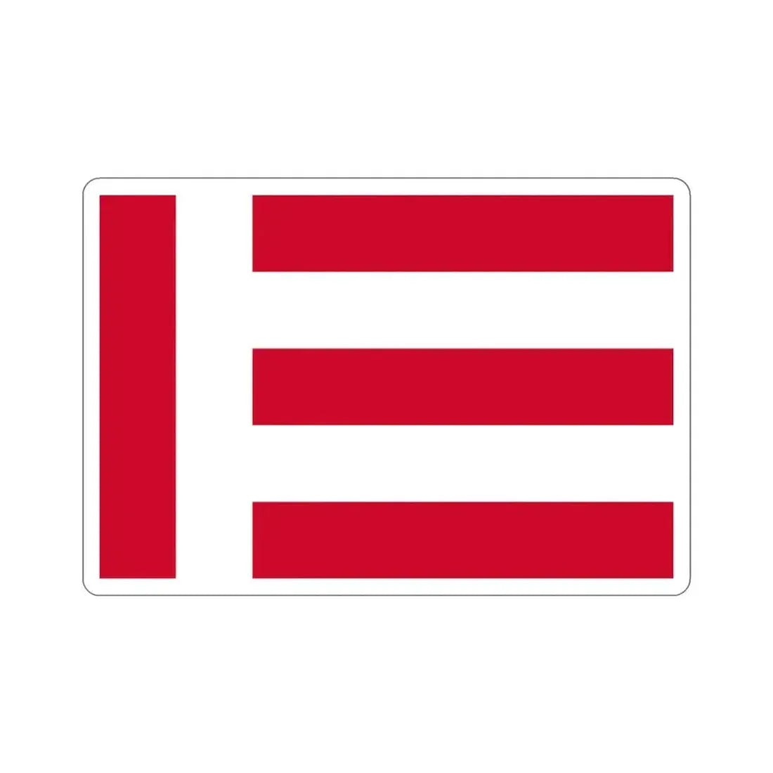 Flag of Eindhoven the largest city of the province of North Brabant Netherlands STICKER Vinyl Die-Cut Decal 3 Inch - The Sticker Space