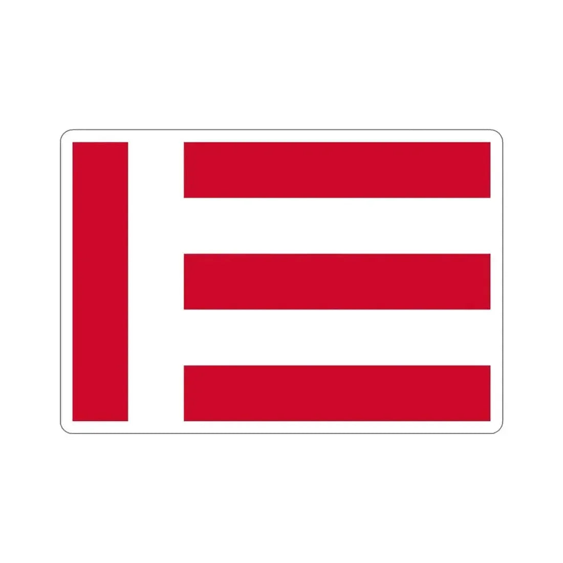 Flag of Eindhoven the largest city of the province of North Brabant Netherlands STICKER Vinyl Die-Cut Decal 4 Inch - The Sticker Space