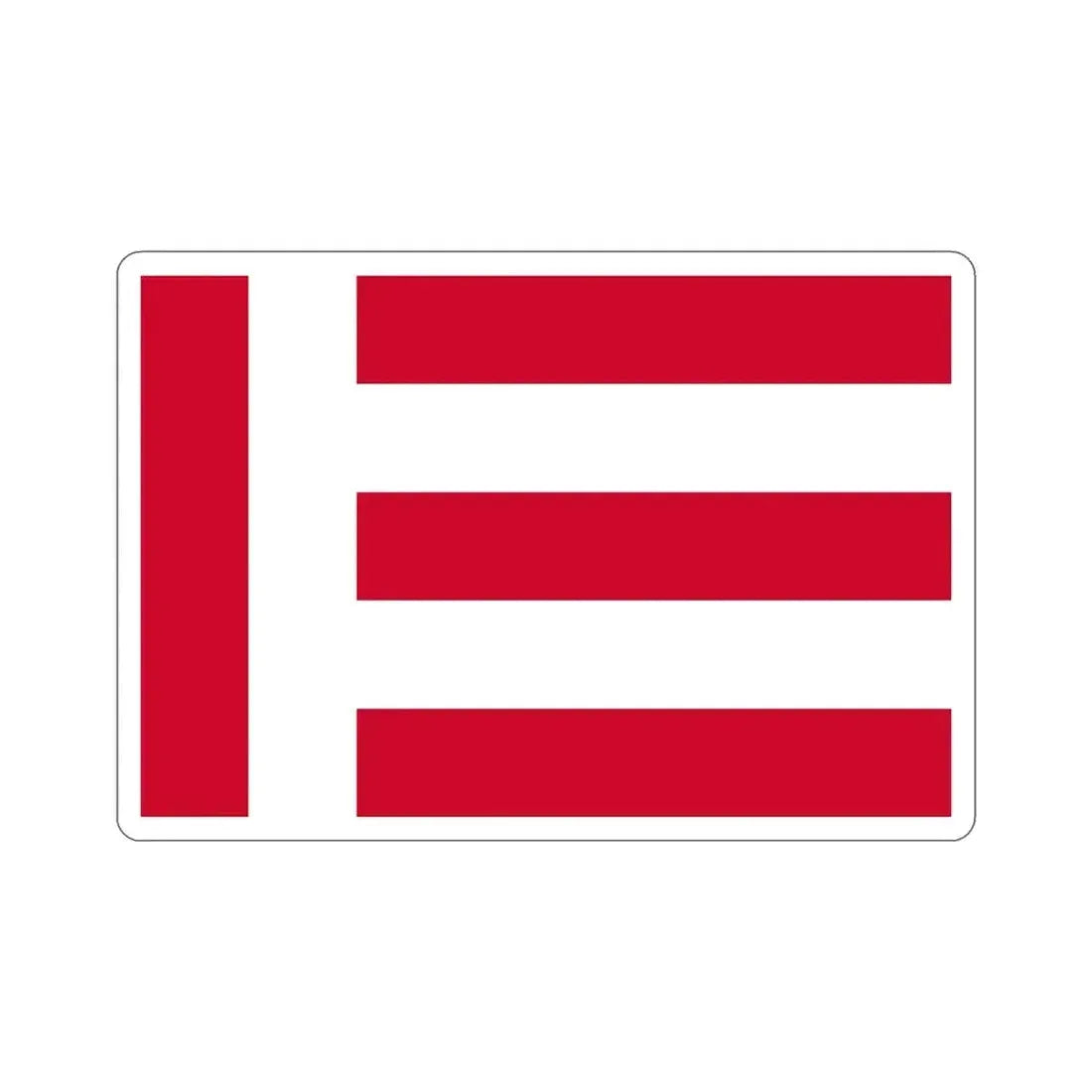 Flag of Eindhoven the largest city of the province of North Brabant Netherlands STICKER Vinyl Die-Cut Decal 5 Inch - The Sticker Space