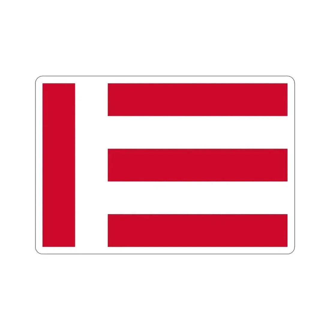 Flag of Eindhoven the largest city of the province of North Brabant Netherlands STICKER Vinyl Die-Cut Decal 6 Inch - The Sticker Space