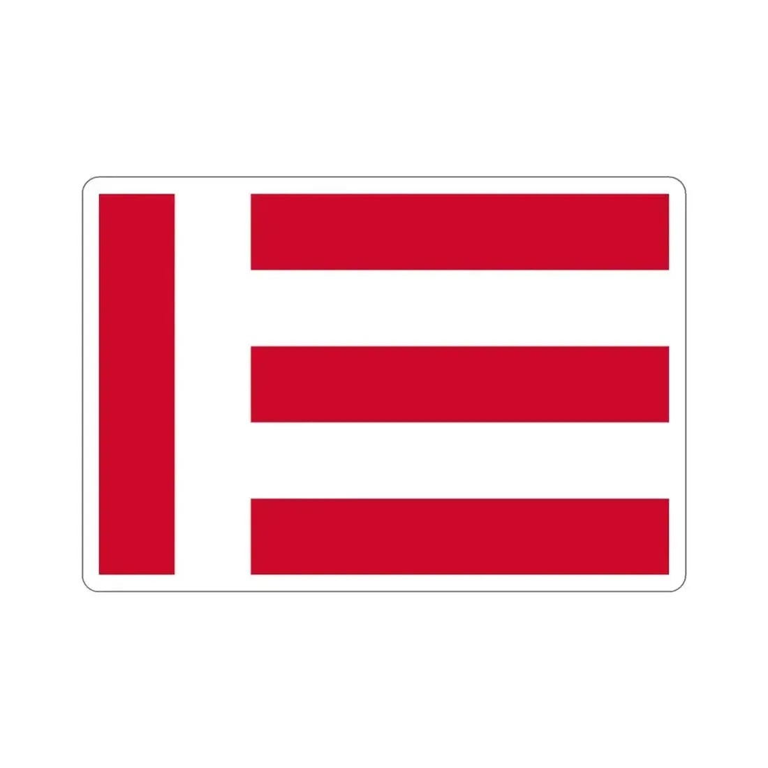 Flag of Eindhoven the largest city of the province of North Brabant Netherlands STICKER Vinyl Die-Cut Decal - The Sticker Space