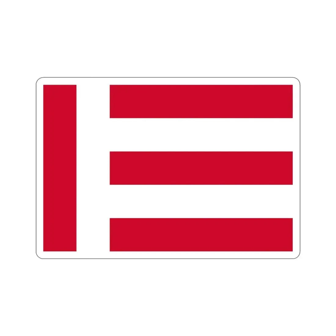 Flag of Eindhoven the largest city of the province of North Brabant Netherlands STICKER Vinyl Die-Cut Decal - The Sticker Space