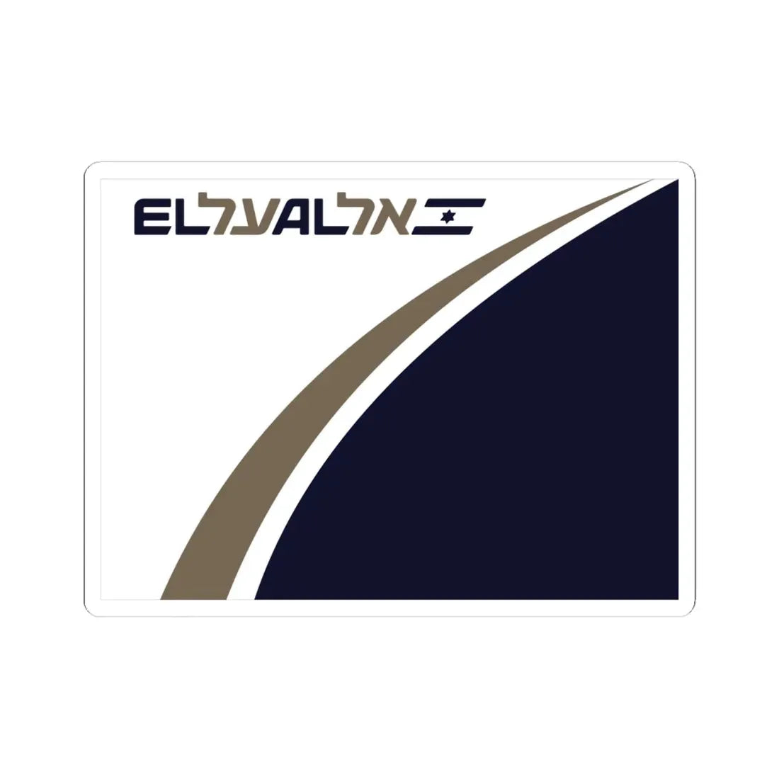 Flag of EL AL (Israel) STICKER Vinyl Kiss-Cut Decal 4 Inch White - The Sticker Space