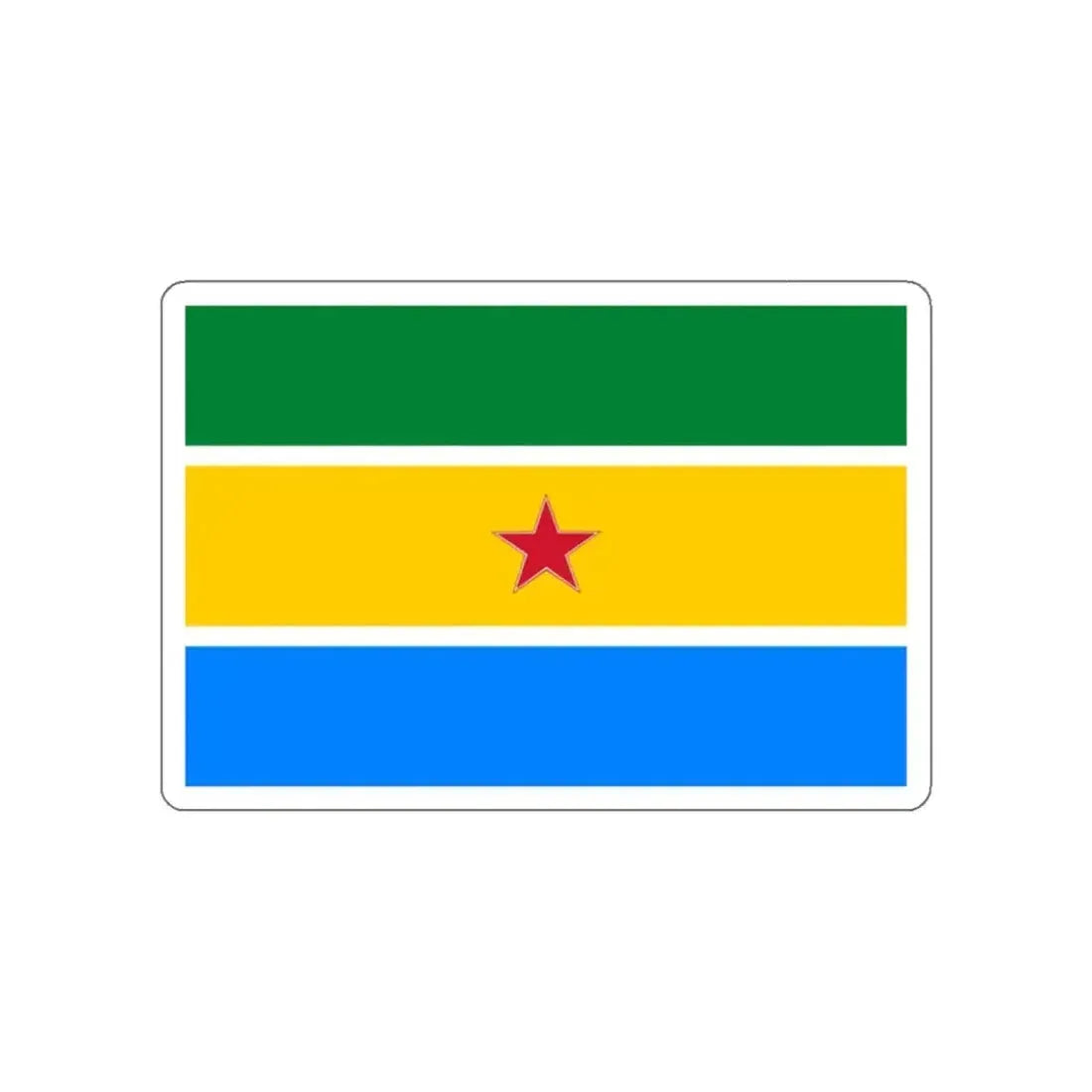 Flag of El Chaparro Venezuela STICKER Vinyl Die-Cut Decal - The Sticker Space