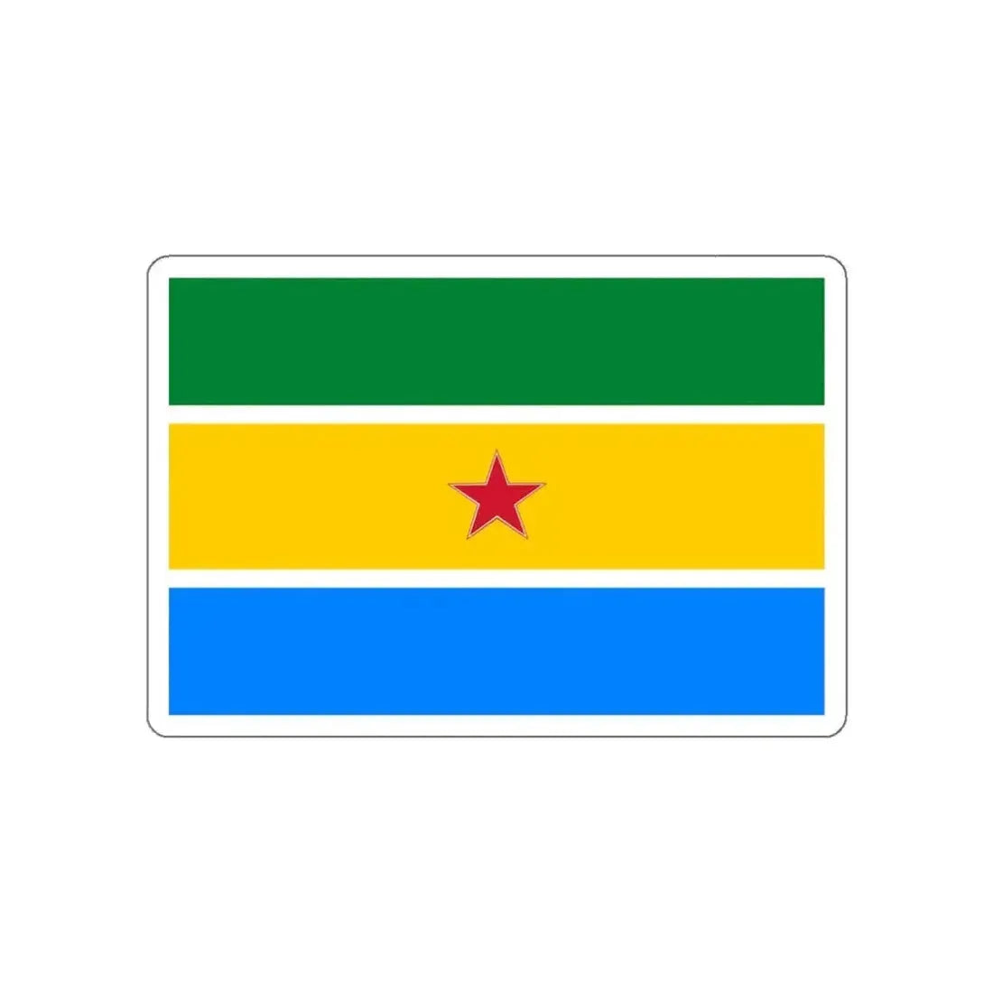 Flag of El Chaparro Venezuela STICKER Vinyl Die-Cut Decal - The Sticker Space