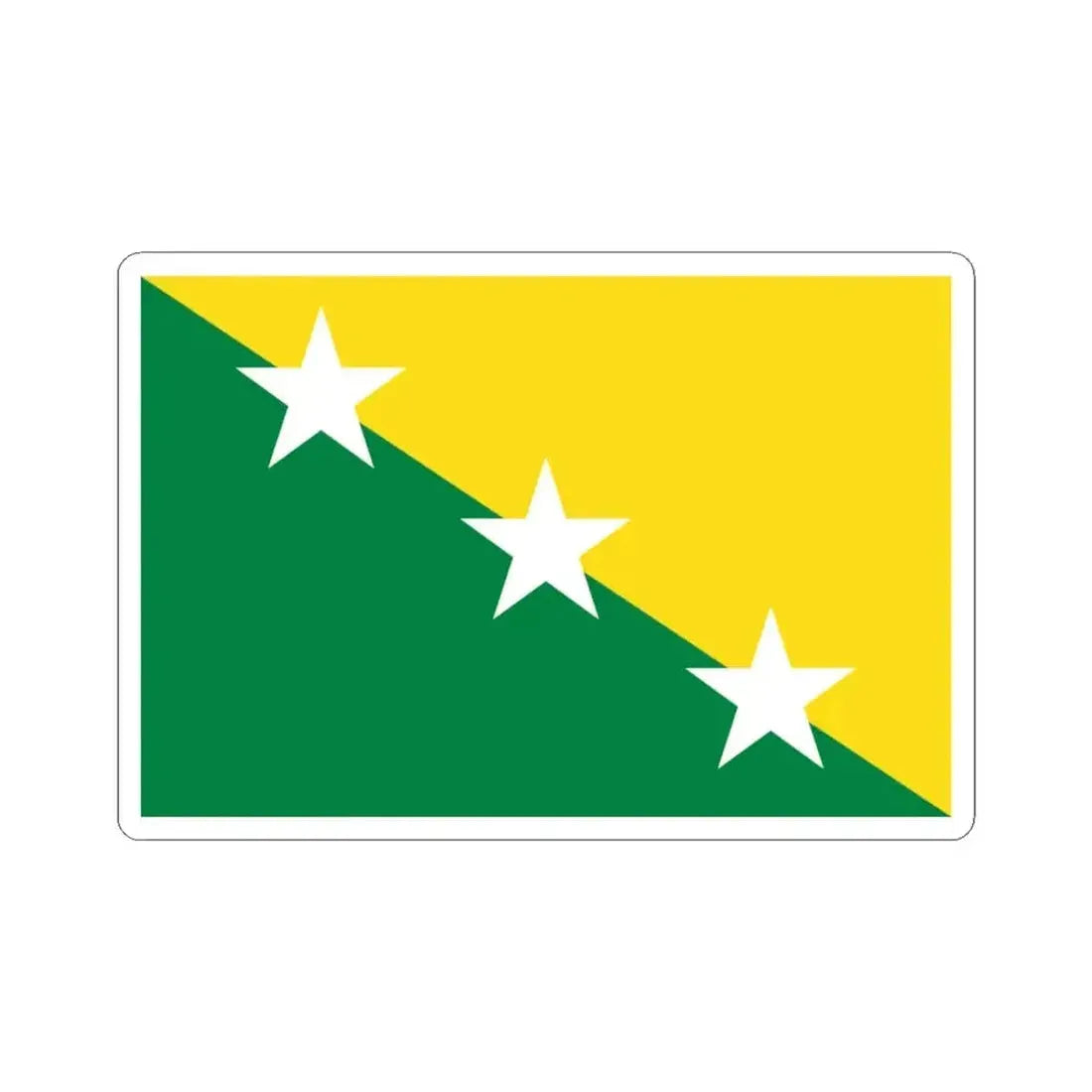 Flag of El Empalme (Ecuador) STICKER Vinyl Kiss-Cut Decal 3 Inch White - The Sticker Space