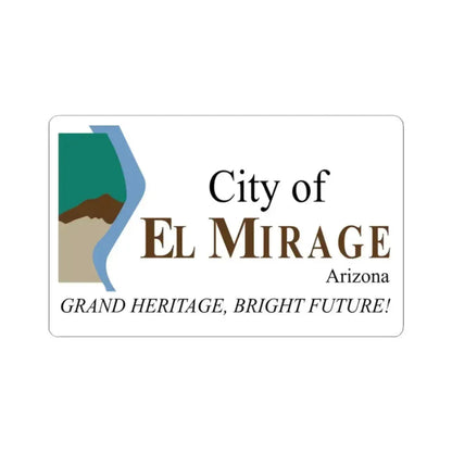 Flag of El Mirage Arizona (United States) STICKER Vinyl Kiss-Cut Decal 2 Inch White - The Sticker Space