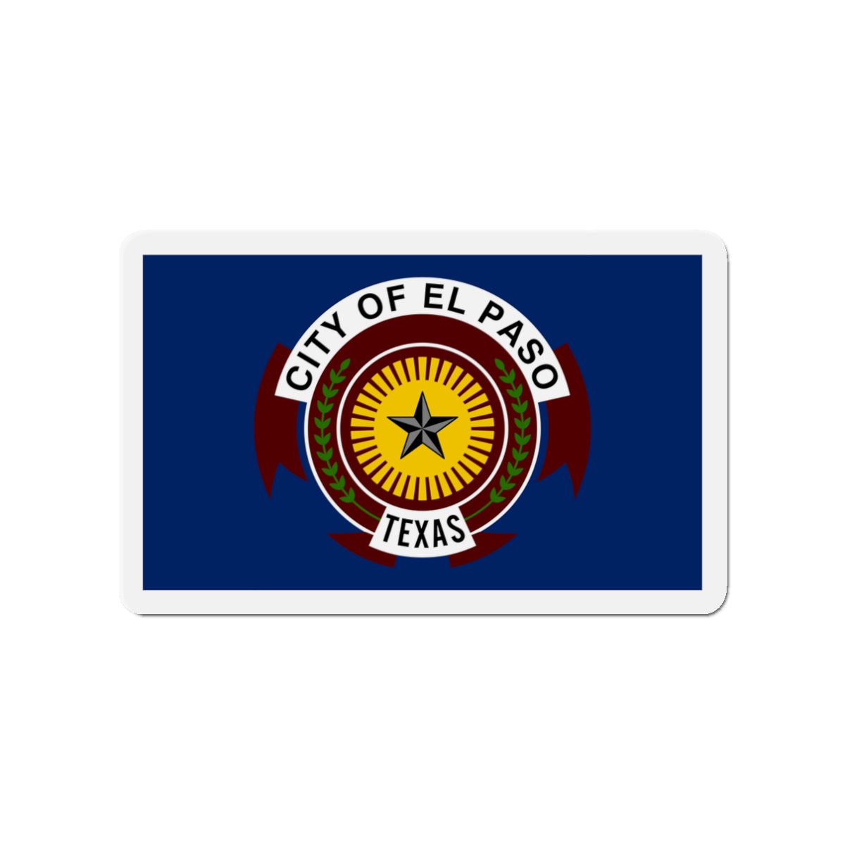 Flag of El Paso Texas - Die-Cut Magnet-3" x 3"-The Sticker Space